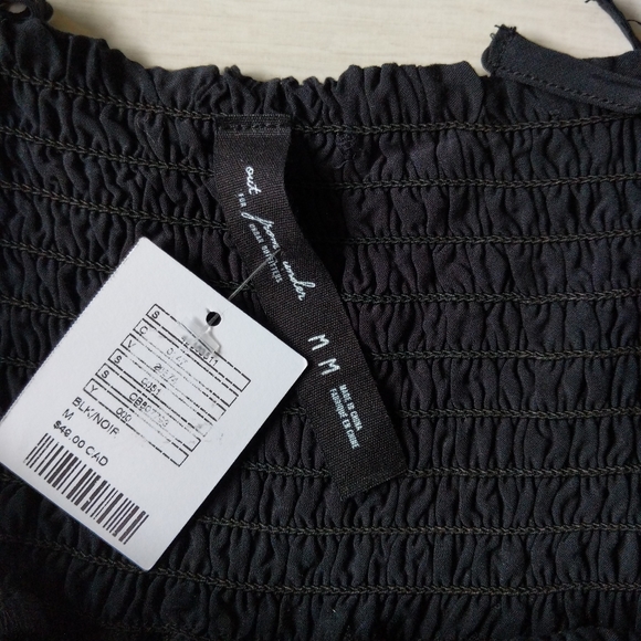 NWT Out from Under Smocked Top Black Romper - Picture 3 of 8